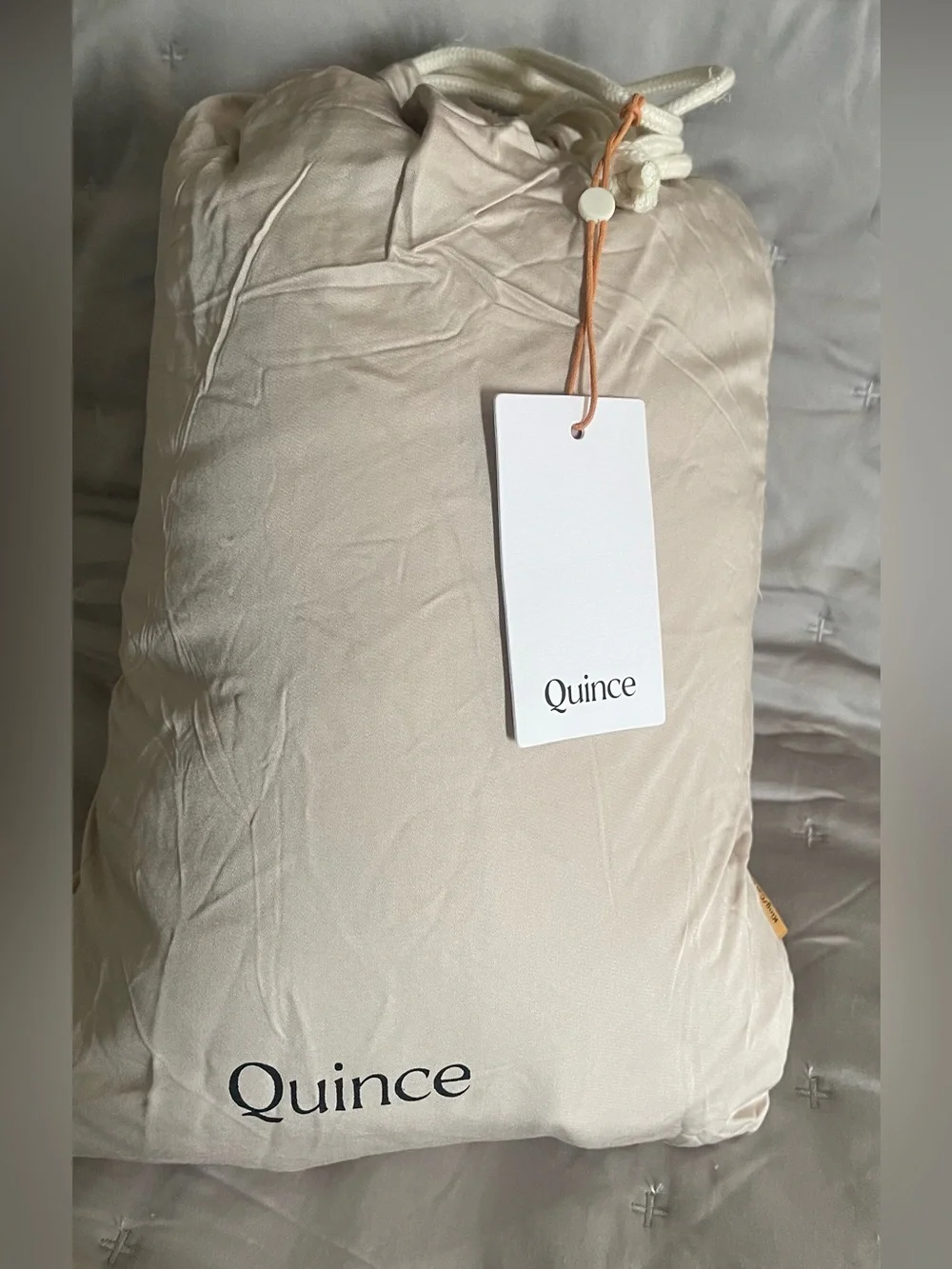 Quince Organic Bamboo Duvet Cover Set (New!) Color:Sand